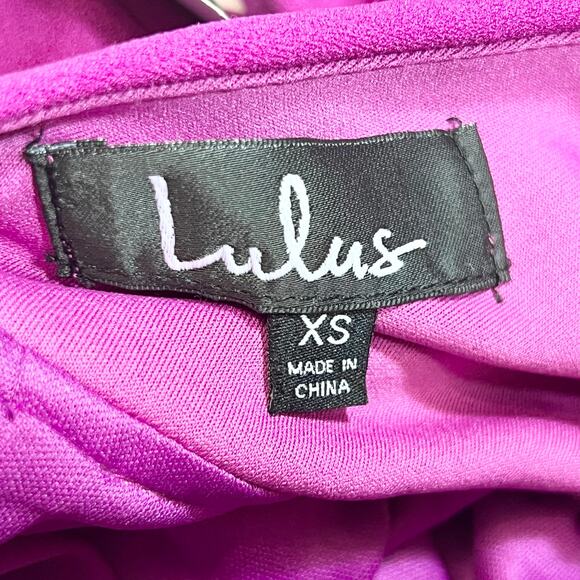 Lulus Open Back Cape Mini Style Dress Size XS Pink Magenta New - Picture 4 of 7